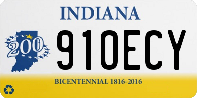 IN license plate 910ECY
