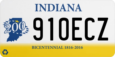 IN license plate 910ECZ