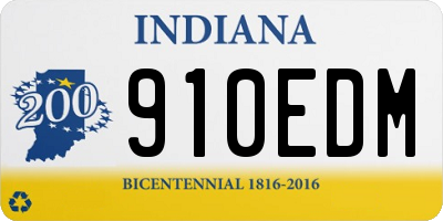 IN license plate 910EDM