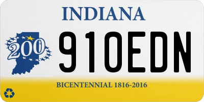 IN license plate 910EDN