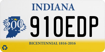 IN license plate 910EDP