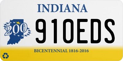 IN license plate 910EDS