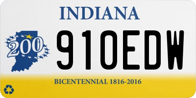 IN license plate 910EDW