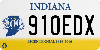IN license plate 910EDX