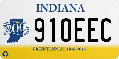 IN license plate 910EEC