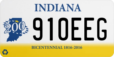 IN license plate 910EEG