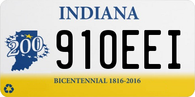 IN license plate 910EEI