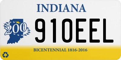 IN license plate 910EEL