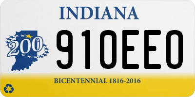 IN license plate 910EEO