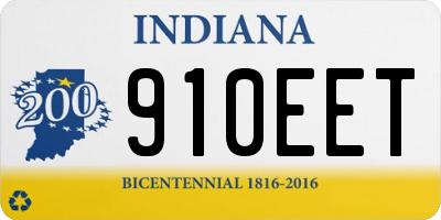 IN license plate 910EET