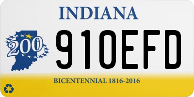 IN license plate 910EFD