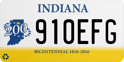 IN license plate 910EFG