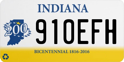IN license plate 910EFH