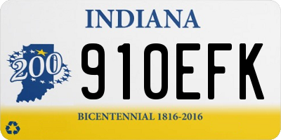 IN license plate 910EFK