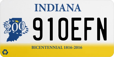 IN license plate 910EFN