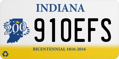 IN license plate 910EFS