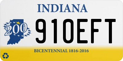 IN license plate 910EFT