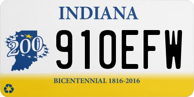 IN license plate 910EFW