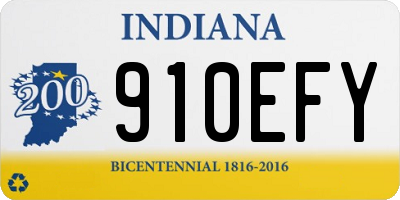 IN license plate 910EFY