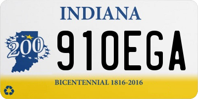 IN license plate 910EGA
