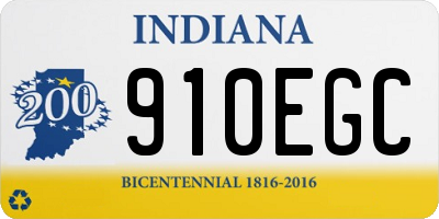 IN license plate 910EGC