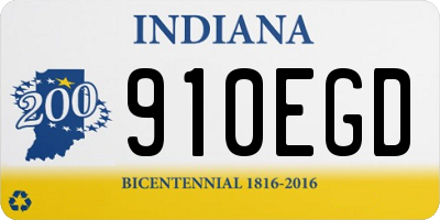 IN license plate 910EGD