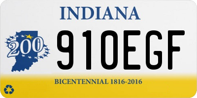 IN license plate 910EGF