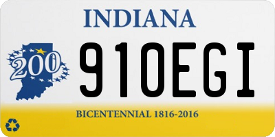 IN license plate 910EGI