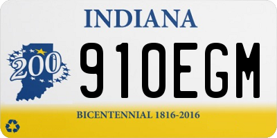 IN license plate 910EGM