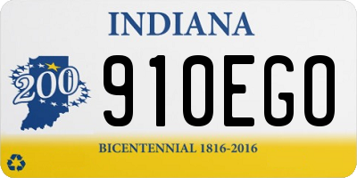 IN license plate 910EGO