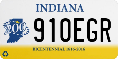 IN license plate 910EGR