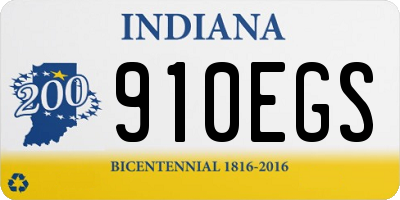 IN license plate 910EGS