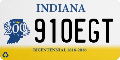 IN license plate 910EGT