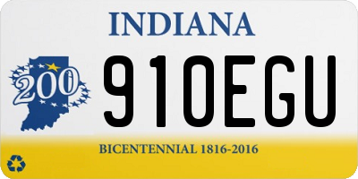 IN license plate 910EGU