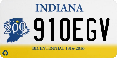 IN license plate 910EGV