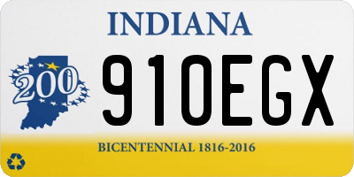 IN license plate 910EGX