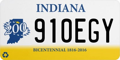 IN license plate 910EGY