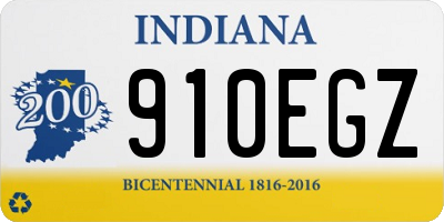 IN license plate 910EGZ