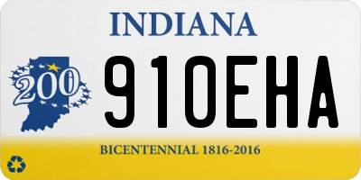 IN license plate 910EHA