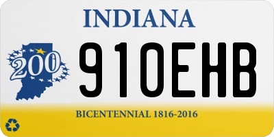 IN license plate 910EHB
