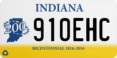 IN license plate 910EHC