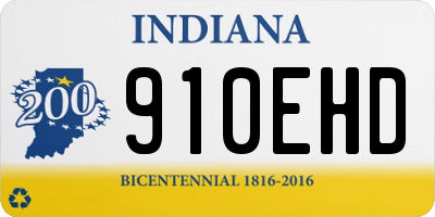 IN license plate 910EHD