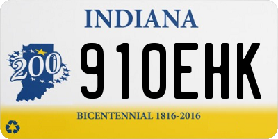 IN license plate 910EHK
