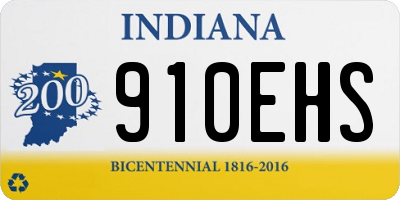 IN license plate 910EHS