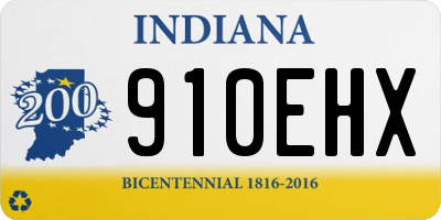 IN license plate 910EHX