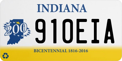 IN license plate 910EIA