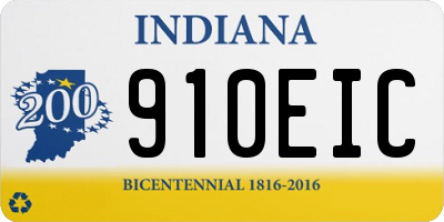 IN license plate 910EIC