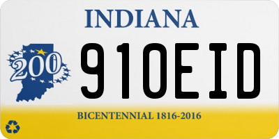IN license plate 910EID