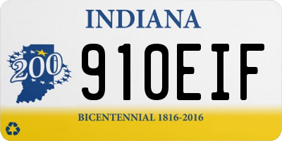 IN license plate 910EIF
