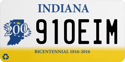 IN license plate 910EIM